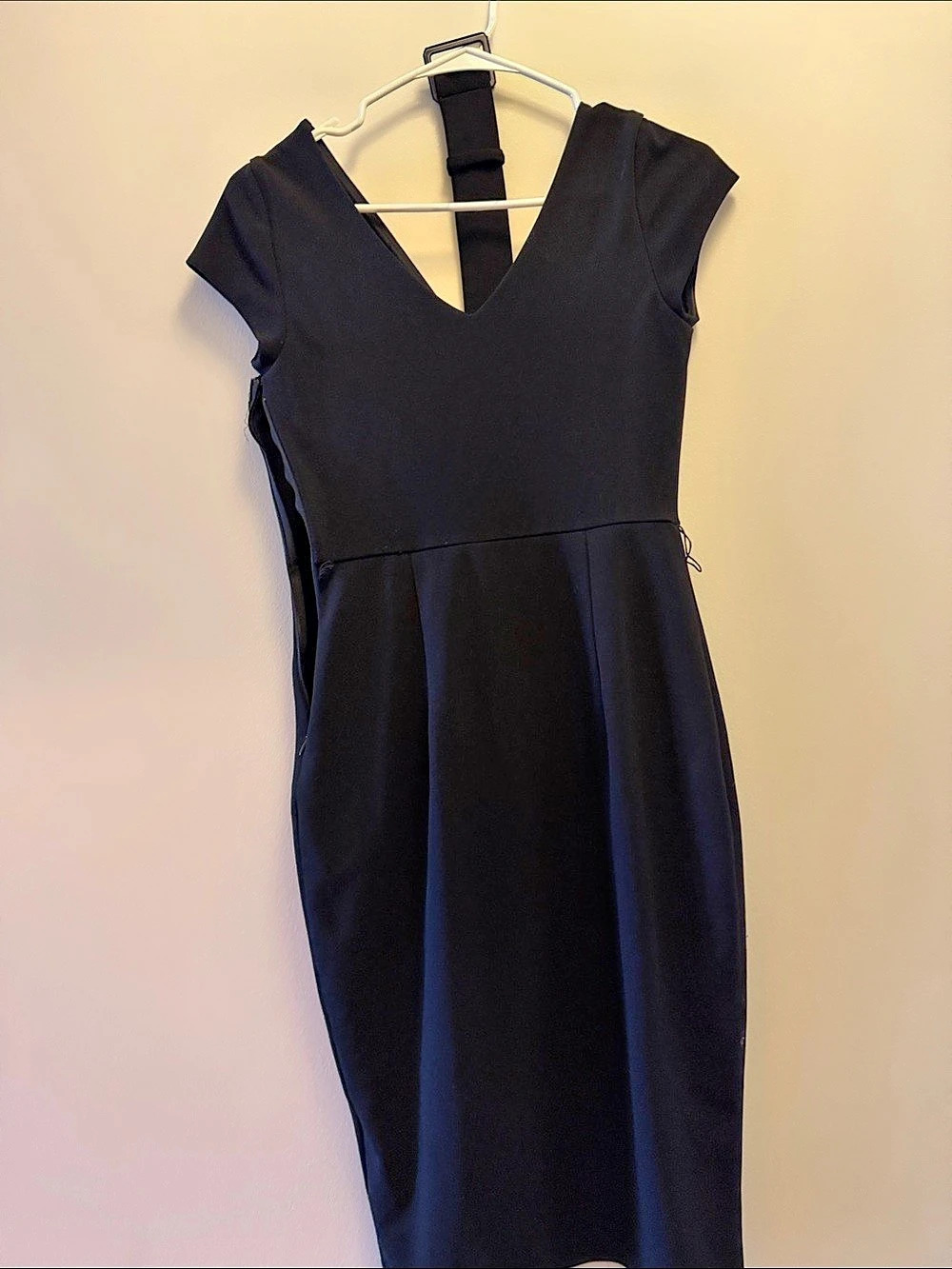 Express Black Button Front Midi Dress Size XS